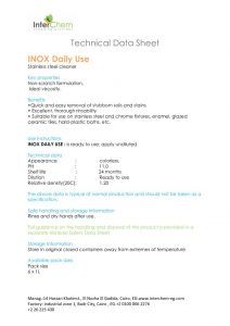 thumbnail of Technical Data Sheet – Inox daily use